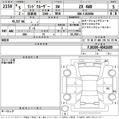 Toyota LAND CRUISER  с аукциона в Японии