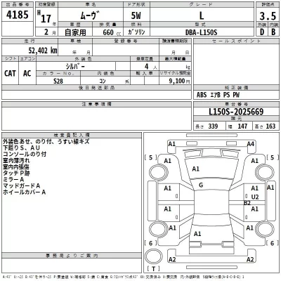 Daihatsu MOVE  с аукциона в Японии