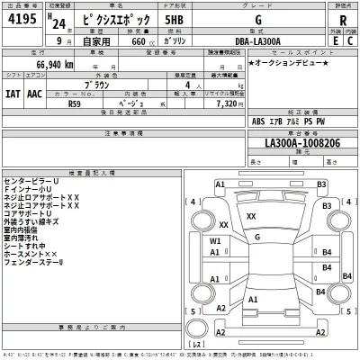 Toyota PIXIS EPOCH  с аукциона в Японии