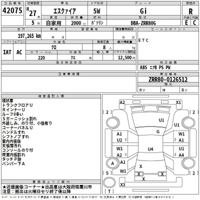 Toyota ESQUIRE  с аукциона в Японии