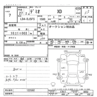 Mazda DEMIO  с аукциона в Японии