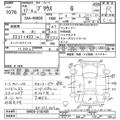 Toyota Prius  с аукциона в Японии