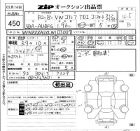 Volkswagen GOLF лот № 450 оценка 4.5  с аукциона в Японии 5