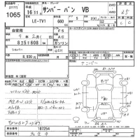 Subaru SAMBAR лот № 1065 оценка 3.5  с аукциона в Японии 2