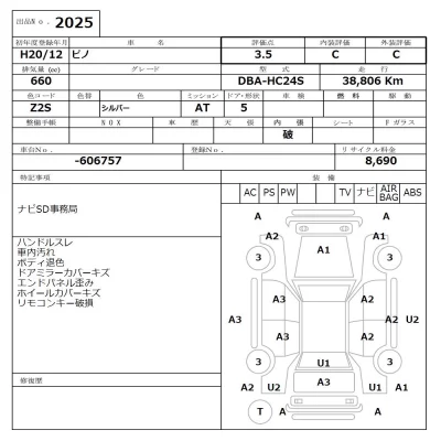 Nissan PINO  с аукциона в Японии