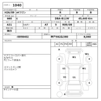Mitsubishi EK WAGON лот № 1040 оценка R  с аукциона в Японии 6