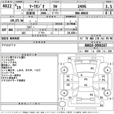 Toyota MARK X ZIO  с аукциона в Японии