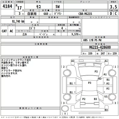 Nissan MOCO  с аукциона в Японии