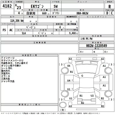 Mitsubishi EK WAGON  с аукциона в Японии