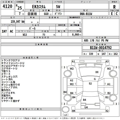 Mitsubishi EK CUSTOM  с аукциона в Японии