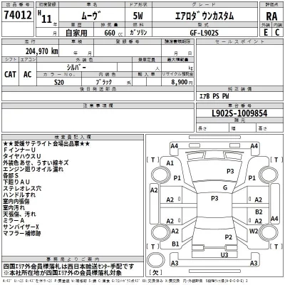 Daihatsu MOVE  с аукциона в Японии