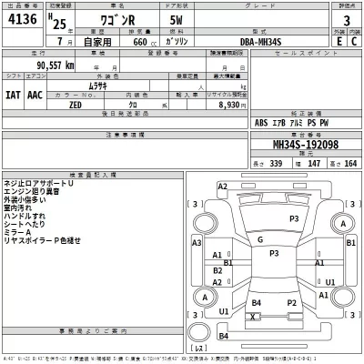 Suzuki WAGON R  с аукциона в Японии