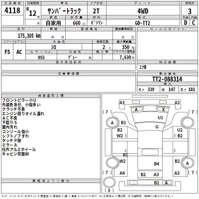 Subaru SAMBAR  с аукциона в Японии