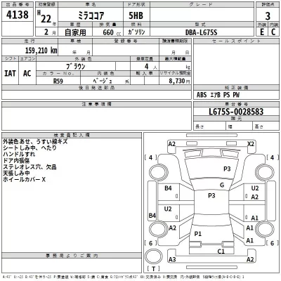 Daihatsu MIRA  с аукциона в Японии
