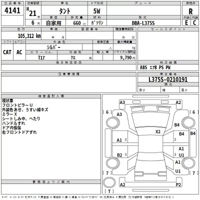 Daihatsu TANTO  с аукциона в Японии