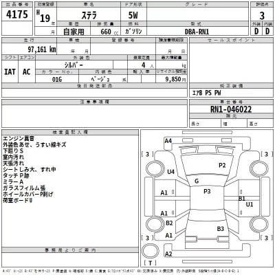 Subaru STELLA  с аукциона в Японии