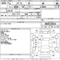 Suzuki EVERY лот № 3031 оценка RA  с аукциона в Японии 2