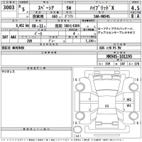 Suzuki SPACIA лот № 3003 оценка 4.5  с аукциона в Японии 2