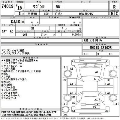 Suzuki WAGON R  с аукциона в Японии