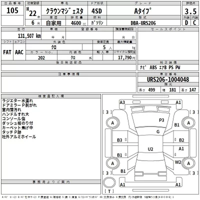 Toyota CROWN  с аукциона в Японии