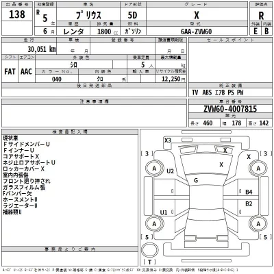 Toyota Prius  с аукциона в Японии
