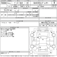 Mercedes-Benz SLK CLASS лот № 70088 оценка R  с аукциона в Японии 10
