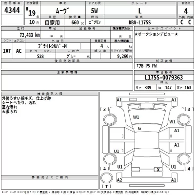 Daihatsu MOVE  с аукциона в Японии
