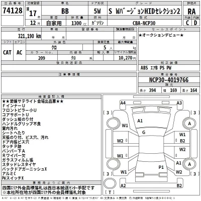 Toyota BB  с аукциона в Японии