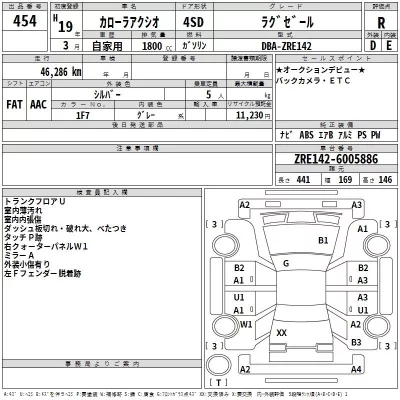 Toyota COROLLA AXIO  с аукциона в Японии