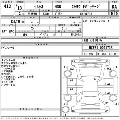 Toyota CELSIOR  с аукциона в Японии