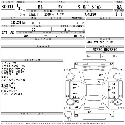 Toyota BB  с аукциона в Японии