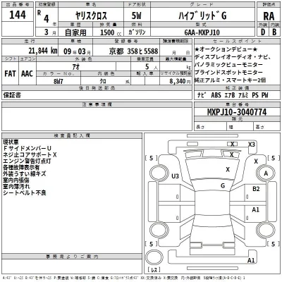 Toyota YARIS CROSS  с аукциона в Японии