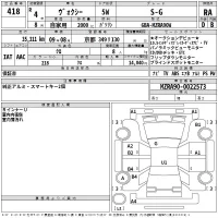 Toyota VOXY лот № 418 оценка RA  с аукциона в Японии 2