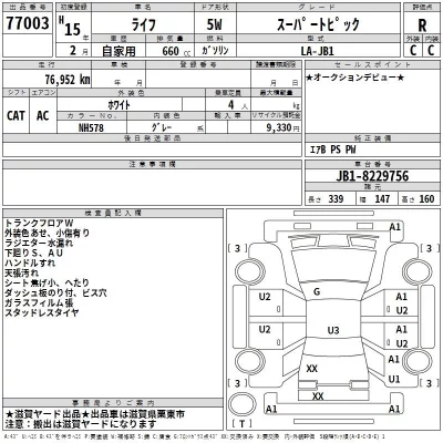 Honda LIFE  с аукциона в Японии