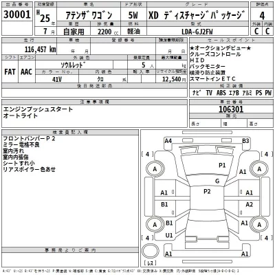 Mazda ATENZA WAGON  с аукциона в Японии