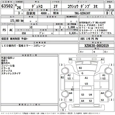 Hino DUTRO  с аукциона в Японии