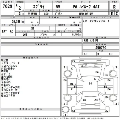 Suzuki EVERY  с аукциона в Японии