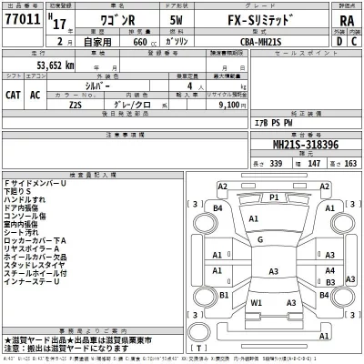 Suzuki WAGON R  с аукциона в Японии