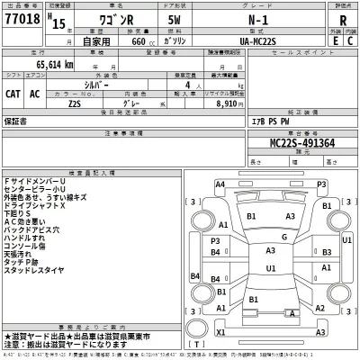 Suzuki WAGON R  с аукциона в Японии