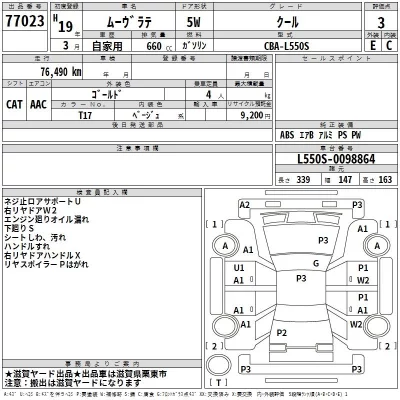 Daihatsu MOVE LATTE  с аукциона в Японии