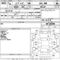 Subaru IMPREZA лот № 4045 оценка RA  с аукциона в Японии 2