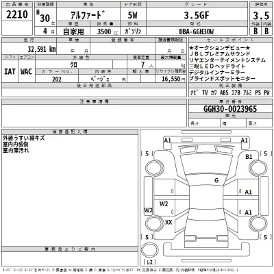 Toyota ALPHARD  с аукциона в Японии