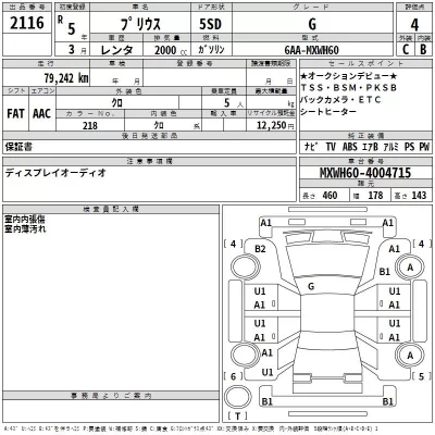 Toyota Prius  с аукциона в Японии