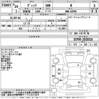 Toyota VITZ лот № 75007 оценка 3  с аукциона в Японии 2