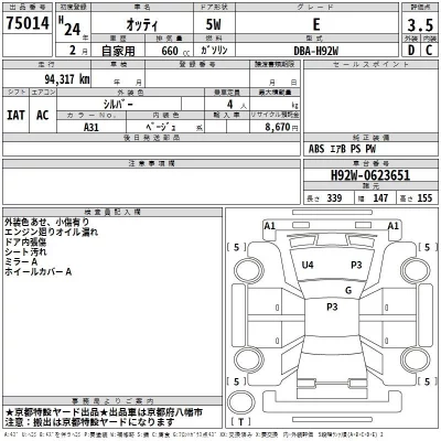 Nissan OTTI  с аукциона в Японии