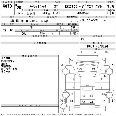 Suzuki CARRY TRUCK  с аукциона в Японии