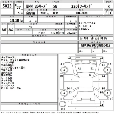 BMW 3-Series  с аукциона в Японии
