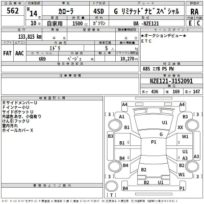Toyota COROLLA  с аукциона в Японии