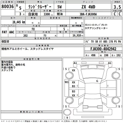 Toyota LAND CRUISER  с аукциона в Японии