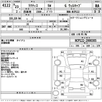 Toyota RACTIS лот № 4122 оценка RA  с аукциона в Японии 2